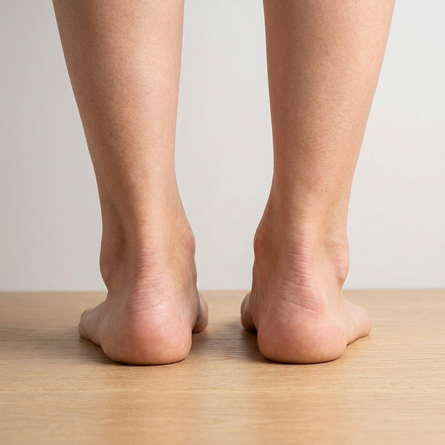 Pieds en surpronation, voûte affaissée (avant)